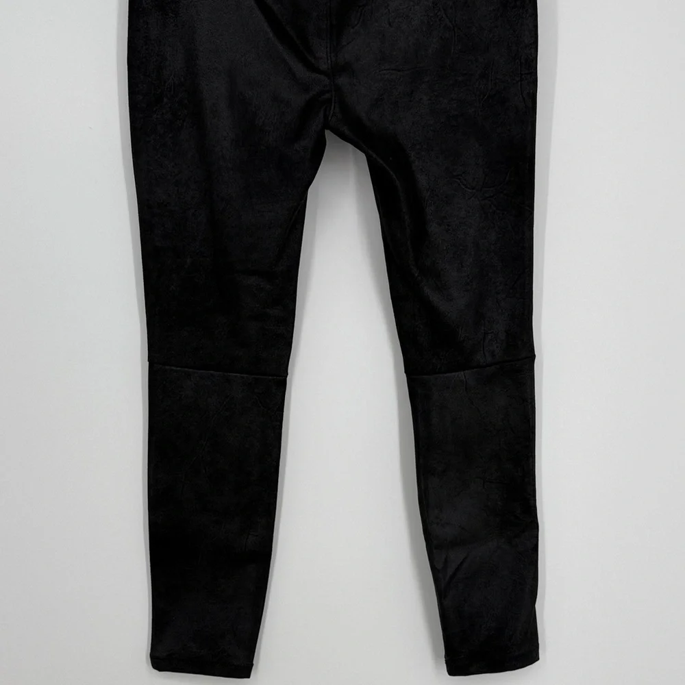 Free People Midnight vegan suede skinny leggings in black size 6
